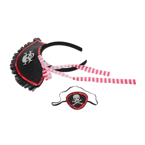 VALICLUD 1satz Piraten Kostüm Mit Augenmaske Und Haarband Für Halloween Und Cosplay Piratenhut Mit Und Gestreifter Augenklappe Für Erwachsene von VALICLUD