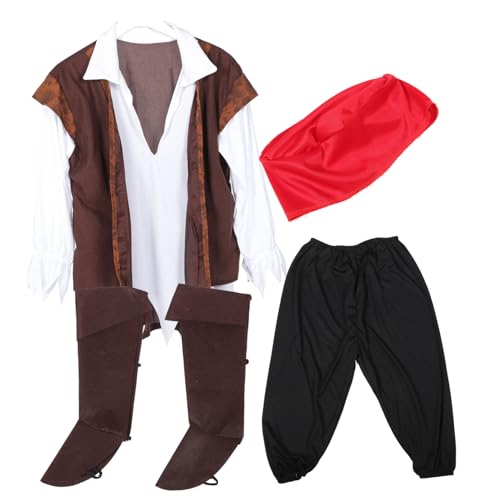 VALICLUD Piratenkostüm Herren Leichtes Langlebiges Karnevalskostüm aus Stoff Einfach zu Tragen für Halloween Cosplay und Mottoparty Robustes Material für Erwachsenen Partyspaß VALICLUD Piratenkostüm Herren Leichtes Langlebiges Karnevalskostüm aus Stoff Einfach zu Tragen für Halloween Cosplay und Mottoparty Robustes Material für Erwachsenen Partyspaß von VALICLUD