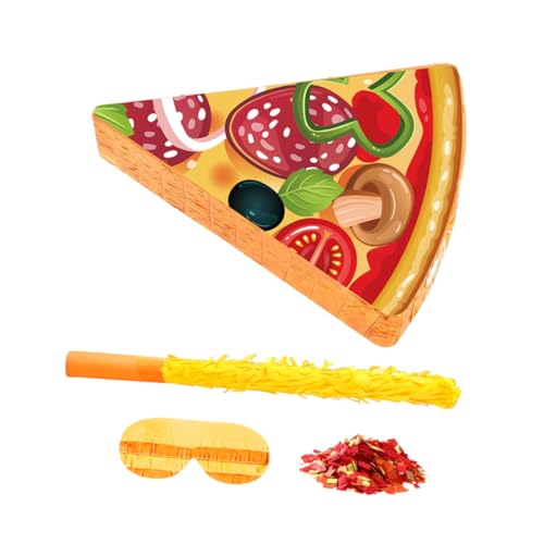 VALICLUD Pizza Pinata mit Schlagstab Augenbinde und Buntem Konfetti Lustiges Pizza Scheiben Partyspiel für Kindergeburtstage und Food Themenfeiern Vielseitige Dekoration für Drinnen und VALICLUD Pizza Pinata mit Schlagstab Augenbinde und Buntem Konfetti Lustiges Pizza Scheiben Partyspiel für Kindergeburtstage und Food Themenfeiern Vielseitige Dekoration für Drinnen und von VALICLUD