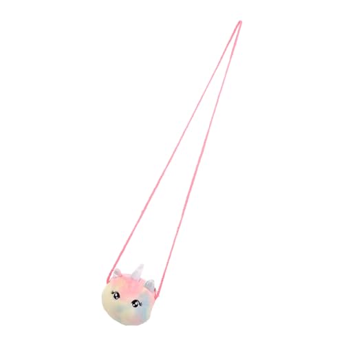 VALICLUD Plüsch Einhorn Crossbody Tasche Mädchen Klein Leicht Handtasche Schultertasche für Party Cartoon Schulterbeutel Kompakt Tragbar Langlebig von VALICLUD