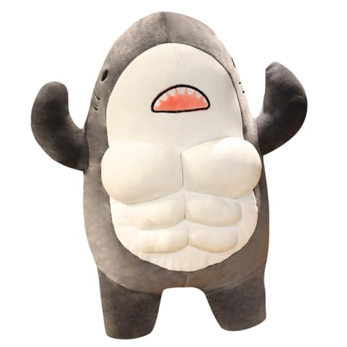 VALICLUD Plüsch Hai Kuscheltier Muskulöse Form Weiches Stofftier Schlafkissen Mädchen VALICLUD Plüsch Hai Kuscheltier Muskulöse Form Weiches Stofftier Schlafkissen Mädchen von VALICLUD