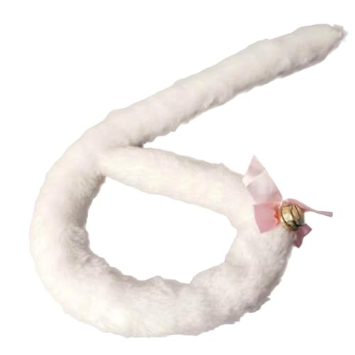 VALICLUD Plüsch Katzen Flexibel mit Abnehmbarem Glöckchen Cosplay Kostüm Zubehör Weiß für Halloween Karneval Party von VALICLUD