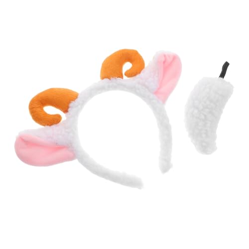 VALICLUD Plüsch Schafhorn Stirnband Weiß Elastisches Haarband Kuscheliges Kostümzubehör für Mädchen Bequeme Party und Cosplay Accessoires VALICLUD Plüsch Schafhorn Stirnband Weiß Elastisches Haarband Kuscheliges Kostümzubehör für Mädchen Bequeme Party und Cosplay Accessoires von VALICLUD