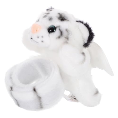 VALICLUD Plüsch Schnapparmband Weißer Tiger Weiches Cartoon Tier Armband Komfortabler Party Gastgeschenk für Dschungel und Geburtstagspartys von VALICLUD
