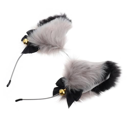 VALICLUD Plüsch Stirnband mit Glocken Haaraccessoire für Cosplay Geburtstagsfeiern Halloween und Weihnachten für Erwachsene von VALICLUD