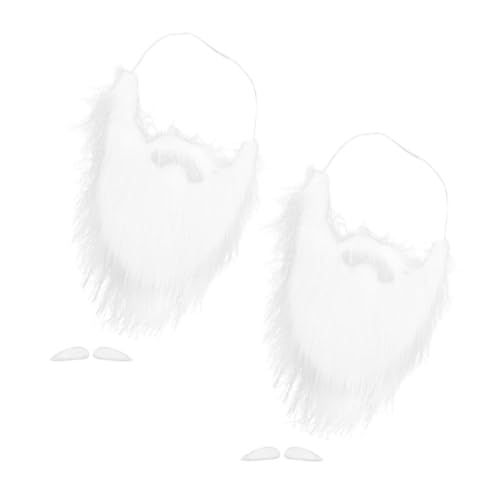 VALICLUD Plüsch Teilig mit Elastischem Vollbart und Selbstklebenden Falschen Augenbrauen Hautfreundlich Verstellbar für Weihnachten Karneval Cosplay und Festlichkeiten von VALICLUD