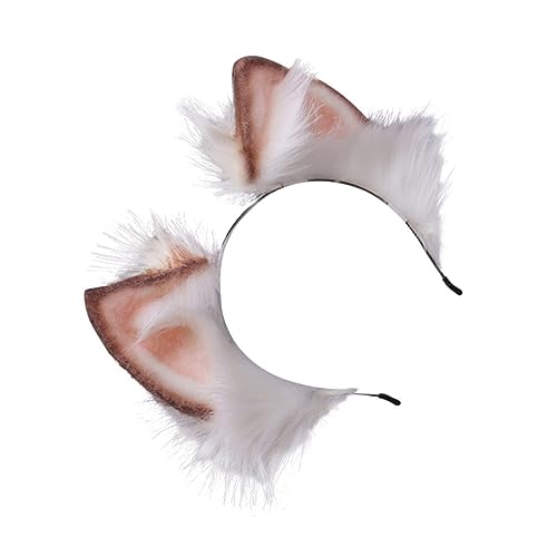 VALICLUD Plüsch Tierohren Stirnband für Partys Cosplay und Fotoshooting Handgemachte Fuchsohren Kopfbedeckung für Damen und Verschiedene Frisuren und Anlässe von VALICLUD