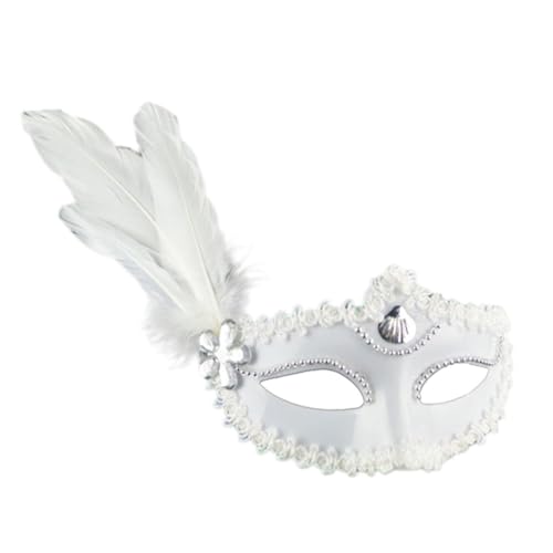 VALICLUD Prinzessinnenmaske Für Halloween Und Maskenball Weiße Halbgesichtsmaske Für Frauen Für Kostümpartys Cosplay Und Festliche Anlässe Elegantes Make Up Accessoire VALICLUD Prinzessinnenmaske Für Halloween Und Maskenball Weiße Halbgesichtsmaske Für Frauen Für Kostümpartys Cosplay Und Festliche Anlässe Elegantes Make Up Accessoire von VALICLUD