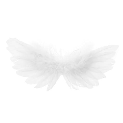 VALICLUD Puppenfederflügel flügel kostüm Winkelkostüm Damen Flügel Dekoration Drachenflügel LED-Kuchendeckel Amorbogen Flügel Zubehör Fledermausflügel für Erwachsene Weiß von VALICLUD