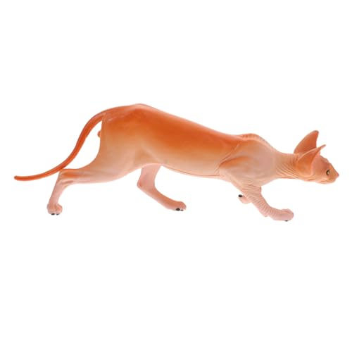 VALICLUD Realistische Kleine Haarlose Katzenfigur Dekofigur Detailgetreu Lebensecht für Pädagogisches Katzenspielzeug Modell als und Tischdekoration von VALICLUD