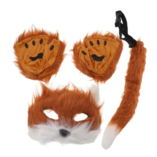 VALICLUD Realistisches Fuchskostüm Set mit Verstellbarer Maske Weichem Plüschschwanz und Handschuhen Langlebig und Passend für Cosplay Halloween und Mottopartys für Mädchen und Frauen VALICLUD Realistisches Fuchskostüm Set mit Verstellbarer Maske Weichem Plüschschwanz und Handschuhen Langlebig und Passend für Cosplay Halloween und Mottopartys für Mädchen und Frauen von VALICLUD
