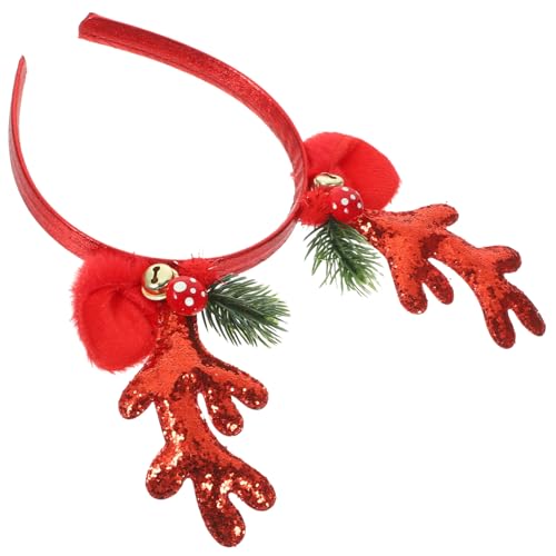 VALICLUD Rentier Geweih Haarreif für Weihnachten Festliche Kopfbedeckung mit Glocken Material für Mädchen und Damen Accessoire für Weihnachtsfeiern und Kostüme VALICLUD Rentier Geweih Haarreif für Weihnachten Festliche Kopfbedeckung mit Glocken Material für Mädchen und Damen Accessoire für Weihnachtsfeiern und Kostüme von VALICLUD