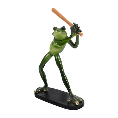VALICLUD Resin Frosch Figur Baseballspieler Detailreiche Gartendeko Skulptur Langlebige Harz Statue Kompakte Tisch und Regaldekoration für Innen und Außenbereich VALICLUD Resin Frosch Figur Baseballspieler Detailreiche Gartendeko Skulptur Langlebige Harz Statue Kompakte Tisch und Regaldekoration für Innen und Außenbereich von VALICLUD