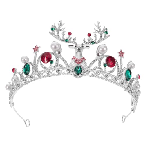 VALICLUD Rhinestone Faux Pearl Reindeer Antlers Headband Weihnachtskronen Haarreif Festliche Party Accessoires für Xmas Feiern Santa Kostüme Winter Fotoshootings VALICLUD Rhinestone Faux Pearl Reindeer Antlers Headband Weihnachtskronen Haarreif Festliche Party Accessoires für Xmas Feiern Santa Kostüme Winter Fotoshootings von VALICLUD