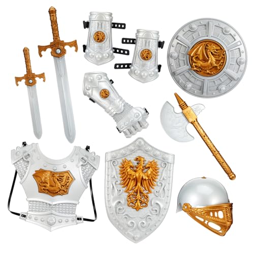VALICLUD Ritterkostüm Jungen Mittelalterliches Cosplay Outfit Bühnenperformance Halloween Verkleidung für Fantasiespiel VALICLUD Ritterkostüm Jungen Mittelalterliches Cosplay Outfit Bühnenperformance Halloween Verkleidung für Fantasiespiel von VALICLUD