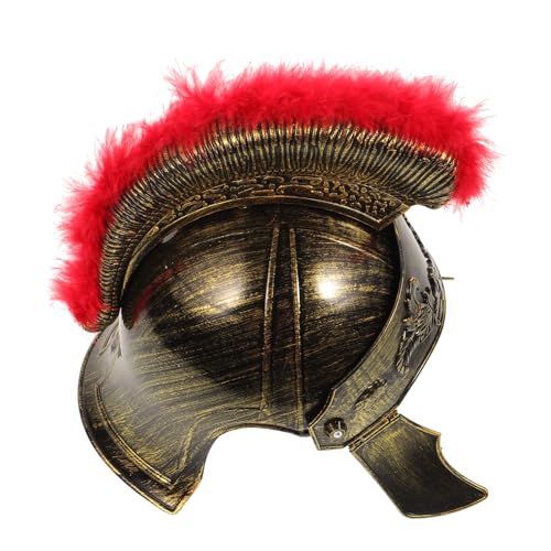 VALICLUD Römischer Gladiatorenhelm mit Federaufsatz für Männer Kostümzubehör für Cosplay Halloween Schulveranstaltungen Leicht VALICLUD Römischer Gladiatorenhelm mit Federaufsatz für Männer Kostümzubehör für Cosplay Halloween Schulveranstaltungen Leicht von VALICLUD