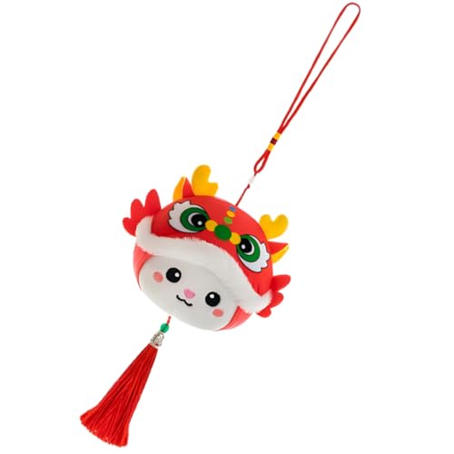VALICLUD Rotes Plüsch Drachen Kuscheltier Chinesisches Neujahr Maskottchen Niedliche Stofftier Figur Glücksbringer für Familie von VALICLUD
