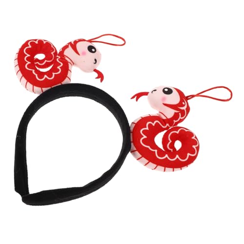 VALICLUD Schlangen Für Haarbänder Stirnbänder Monster Schlange Haarschmuck Aus Leichtem Festliches Stirnband Cartoon Lustig Niedlich Schlangenkostüm Fisch Stirnband Kostüm Plüsch Rot von VALICLUD