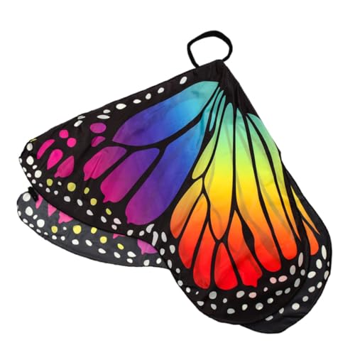 VALICLUD Schmetterlings- -Schal Schmetterlingsantennen-Stirnband Schmetterlingskopfschmuck Outfits Kostüme dekorativer Schmetterlingsumhang Schmetterlingsflügel für Erwachsene Fee Mantel von VALICLUD