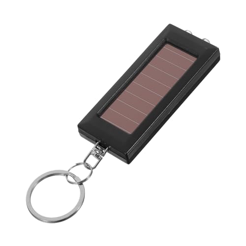 VALICLUD Solar-taschenlampe Camping Solar Taschenlampe Notfall-taschenlampe Haushalt Kleiner Taschenlampen Tragbare Schlüsselanhänger-taschenlampe Kleine Taschenlampe Abs Black von VALICLUD