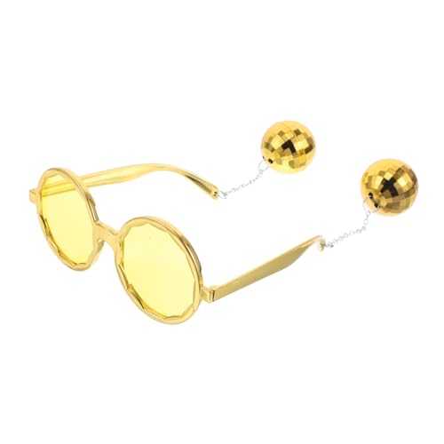 VALICLUD Spiegelkugelbrille Überdimensioniert Disco-accessoires Damen Funky Perlen Disco-ball-brille Lustige Brille Für Erwachsene Disco-sonnenbrille Für Erwachsene Led Blau Golden Plastik VALICLUD Spiegelkugelbrille Überdimensioniert Disco-accessoires Damen Funky Perlen Disco-ball-brille Lustige Brille Für Erwachsene Disco-sonnenbrille Für Erwachsene Led Blau Golden Plastik von VALICLUD