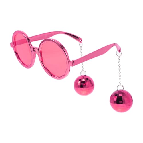 VALICLUD Spiegelkugelbrille Visier Spaß Lustige Für Erwachsene Vintage -brille Disco-party-brille Karikatur Disco-ball-brille Neon Gläser Junggesellin Rahmen Led Plastik Violet von VALICLUD