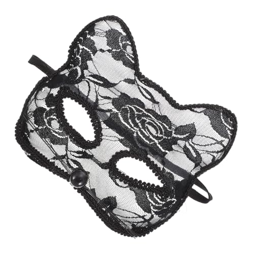 VALICLUD Spitze Katze Gesichtsmaske Halloween-maske Halloween-hundemaske Halloween-requisiten Erwachsenenmaske Vollgesichtsmaskenkostüm Tiergesichtsmaske Katzen- Black Plastik von VALICLUD