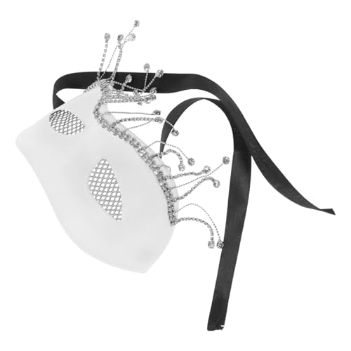 VALICLUD Spitzenmaske Masken Gesicht Halloween-led-leuchte Dekoration Maskerademaske Glühen Schläger Karikatur Gruselig Augenmaske Mit Kapuze Kopfbedeckung Fuchsmaske Led-maske Weiß Plastik von VALICLUD