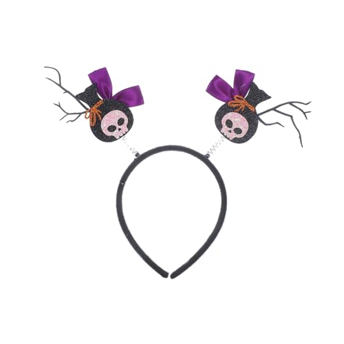 VALICLUD -Stirnband -Haarreifen -Cosplay-Kopfschmuck Halloween-Schädel-Stirnband Halloween-Kopfschmuck Halloween-Party-Haarband Kostüm Stirnbänder gefühlt Schwarz von VALICLUD