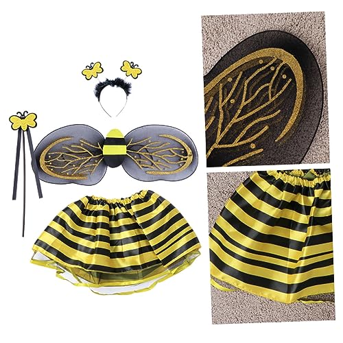 VALICLUD Teiliges Bienenfee Kostüm Set Für Mädchen Tutu Rock Stirnband Und Zauberstab Für Prinzessinnen Für Rollenspiele Und Fasching Bienenkostüm VALICLUD Teiliges Bienenfee Kostüm Set Für Mädchen Tutu Rock Stirnband Und Zauberstab Für Prinzessinnen Für Rollenspiele Und Fasching Bienenkostüm von VALICLUD