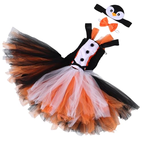 VALICLUD Teiliges Kostüm Halloween Tierkostüm für Mädchen und Jungen Inklusive Tutu Kleid Haarband und Fliege Atmungsaktiv Pflegeleicht Party Cosplay und Bühnenauftritte Jahre von VALICLUD