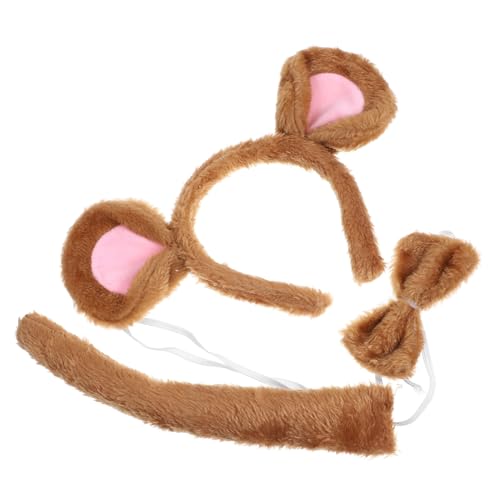 VALICLUD Teiliges Kostüm Set mit Weichem Kopfband Ohren und Leichtes Tierkopf Zubehör für Halloween Cosplay Kostümparty und Rollenspiele Geeignet für Damen VALICLUD Teiliges Kostüm Set mit Weichem Kopfband Ohren und Leichtes Tierkopf Zubehör für Halloween Cosplay Kostümparty und Rollenspiele Geeignet für Damen von VALICLUD