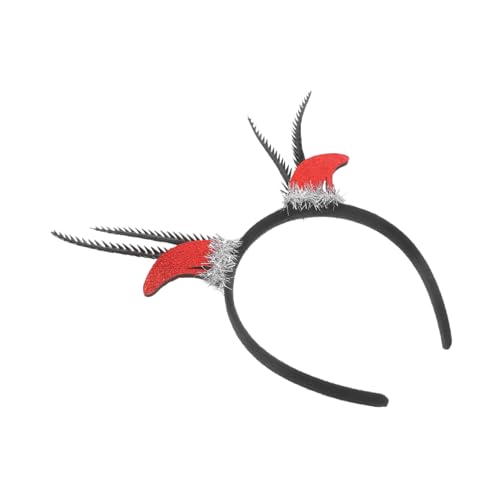 VALICLUD Teufelshaarband Cosplay-Haarreifen Stirnband Erwachsene funkeln Hörner Cosplay Halloween Party Haarband Haarschmuck-Requisite Kopfschmuck Requisiten Leistungsqualitäten Plastik rot von VALICLUD