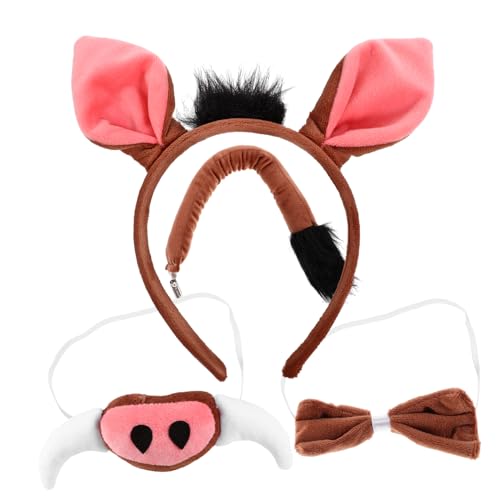 VALICLUD Tierisches Cosplay Kostümset Schwein mit Weichem Haarreif Schweinenase und Fliege Leichtes Kinderkostüm für Karneval Fasching Party und Fotorequisiten VALICLUD Tierisches Cosplay Kostümset Schwein mit Weichem Haarreif Schweinenase und Fliege Leichtes Kinderkostüm für Karneval Fasching Party und Fotorequisiten von VALICLUD