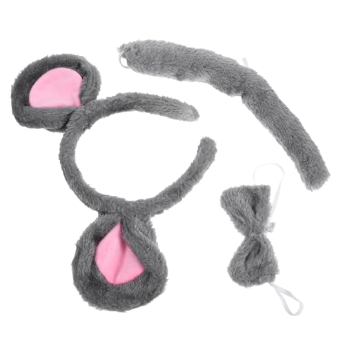 VALICLUD Tierisches Party Stirnband Set mit Mausohren Flauschigem und Schleife Niedliches Kostümzubehör für Frauen und Karneval für Halloween und Geburtstagsfeiern von VALICLUD