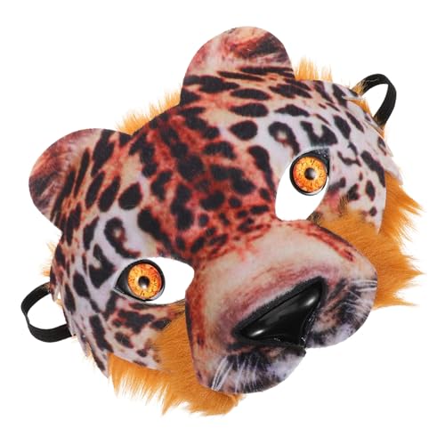 VALICLUD Tiger Halbgesichts Maske für Erwachsene und Atmungsaktive Tier Kostüm Maske für Halloween Karneval Bühnenauftritte und Maskerade Party Vielseitiges Cosplay Zubehör von VALICLUD