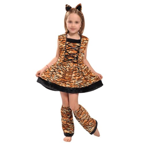VALICLUD Tiger Kostüm Xl Jahre Mädchen Karneval Fasching Cosplay Performance Outfit Braun Langlebig Bequem VALICLUD Tiger Kostüm Xl Jahre Mädchen Karneval Fasching Cosplay Performance Outfit Braun Langlebig Bequem von VALICLUD