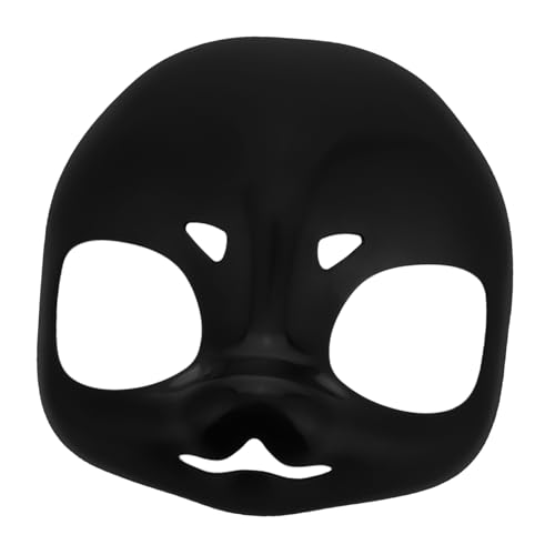 VALICLUD Totenkopfmaske Abschlussball Masken Schalbroschen Tierkopfmasken Tierperlenohrringe Tiermasken Abschlussball Kostüm Schwarze Masken Geschenkdekoration Welpenmasken Plastik Black von VALICLUD