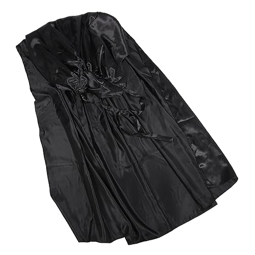 VALICLUD Vampir -Kap Halloween-Vampir-Kostüm grimmig beängstigend Halloween-Vampir-Mantel Capes Halloween Costume Halloween Kleidung halloweendeko Hexenmantel Umhang mit Kapuze Stoff Black von VALICLUD