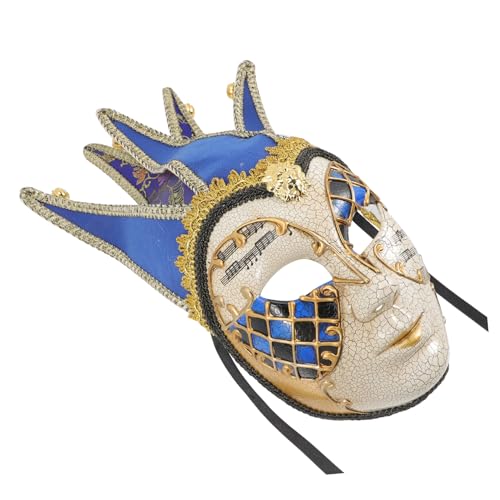 VALICLUD Venezianische Maske Masken Sensenmann Maskerade Funkeln Gesicht Retro-maske Bühnenauftrittsmaske Halloween-partymaske Festival-accessoire Tanzparty-requisite Kostüm Maske Blue P.s von VALICLUD
