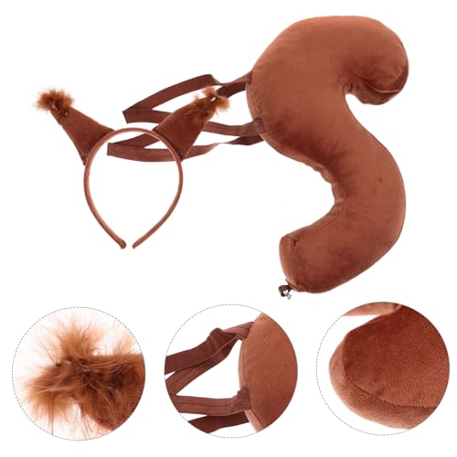 VALICLUD Verstellbares Eichhörnchen kostüm mit Plüsch ohren Haarreif und Tierverkleidung für Halloween Cosplay partys und Bühnenauftritte Komfortabel und Auffällig Geeignet für VALICLUD Verstellbares Eichhörnchen kostüm mit Plüsch ohren Haarreif und Tierverkleidung für Halloween Cosplay partys und Bühnenauftritte Komfortabel und Auffällig Geeignet für von VALICLUD
