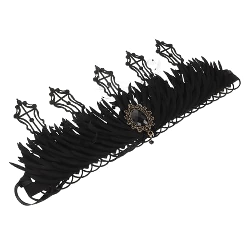 VALICLUD Vintage Tiara Haarband für Barocke Krone und Cosplay Zubehör für Halloween Abschlussball und Partys Eleganter Kopfschmuck für Besondere Anlässe von VALICLUD
