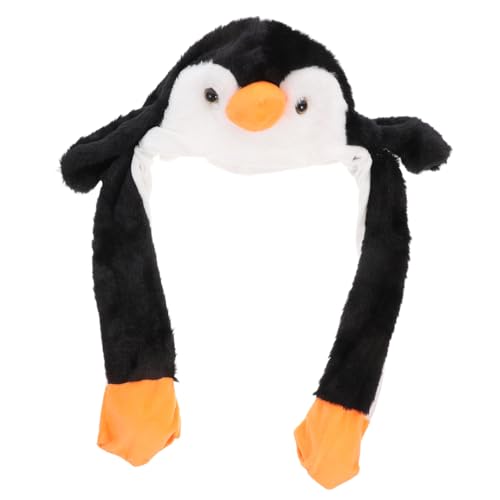 VALICLUD Wackelnde Pinguin Mütze Plüsch Kostümrequisite Tierhut mit Beweglichen Ohren für Karneval Party Cosplay und Winter Warmhaltung von VALICLUD