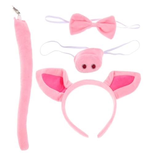 VALICLUD Weiches Plüsch Schwein Kostüm Set mit Rosa Ohren Nasen accessoires Komfortables Haarband für Make up und Hautpflege Leichtes Tierkostüm Zubehör für Halloween und Party VALICLUD Weiches Plüsch Schwein Kostüm Set mit Rosa Ohren Nasen accessoires Komfortables Haarband für Make up und Hautpflege Leichtes Tierkostüm Zubehör für Halloween und Party von VALICLUD