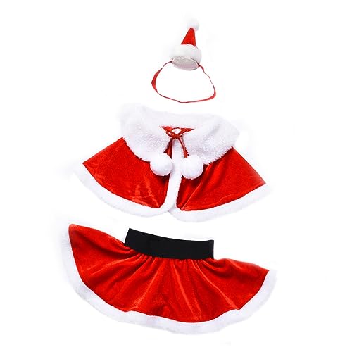 VALICLUD Weihnachtskostüm-set Mit Weihnachtsmann Kurzes Kleid Mütze Und Schal Jungen- Und Mädchen-auftrittskostüm 0–2 Jahre Alt Lustiges Party-outfit Für Besondere Anlässe von VALICLUD