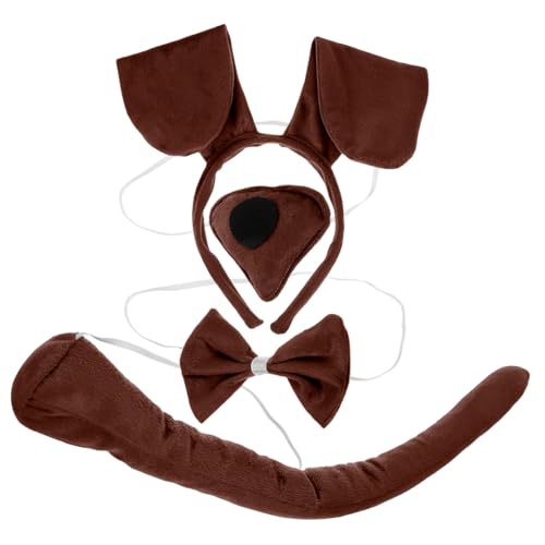 VALICLUD Welpenkostüm Set mit Hund Stirnband Kunstpelz Ohren und Fliege Weiches Bequemes Tierkostüm für Fasching Halloween Party Junge Mädchen Realistisches Design und Detailreiche VALICLUD Welpenkostüm Set mit Hund Stirnband Kunstpelz Ohren und Fliege Weiches Bequemes Tierkostüm für Fasching Halloween Party Junge Mädchen Realistisches Design und Detailreiche von VALICLUD