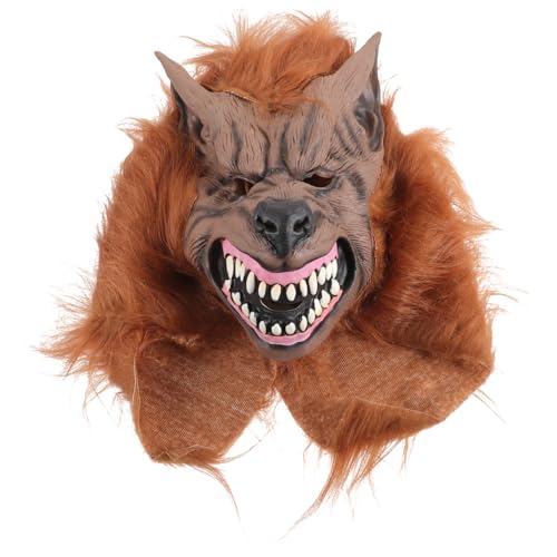 VALICLUD Wolf-Kapuzenmaske Cosplay-Maske gruseliges Cosplay Erwachsene Wolfskopf halloween horror halloween grusel dekoration Halloween-Maske Wolf-Cosplay Halloween -Party Emulsion Brown VALICLUD Wolf-Kapuzenmaske Cosplay-Maske gruseliges Cosplay Erwachsene Wolfskopf halloween horror halloween grusel dekoration Halloween-Maske Wolf-Cosplay Halloween -Party Emulsion Brown von VALICLUD