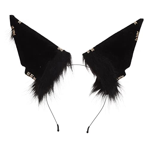 VALICLUD Wolf Stirnband Fluffiges Haaraccessoire für Kostümpartys Cosplay und Karneval Flauschiges Design Bequem und Auffällig für Unvergessliche Auftritte von VALICLUD