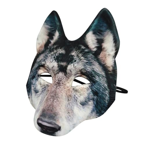 VALICLUD Wolfsmaske halloween realistische werwolf Werwolf- gruselige Regenmaske Wolf Kostüm Wolfskopfmaske Fuchsmaske pelzige Eva Grey VALICLUD Wolfsmaske halloween realistische werwolf Werwolf- gruselige Regenmaske Wolf Kostüm Wolfskopfmaske Fuchsmaske pelzige Eva Grey von VALICLUD