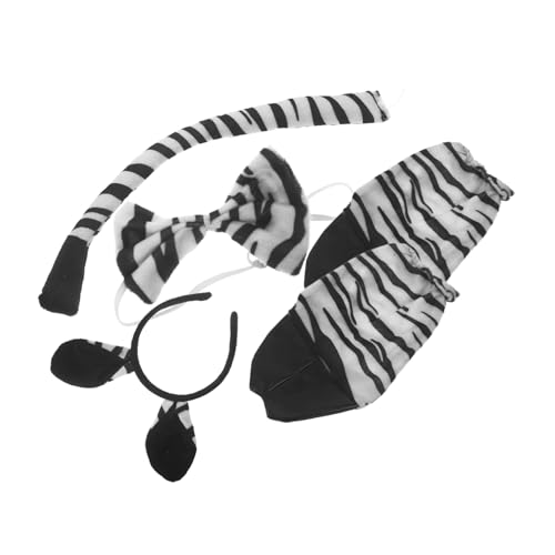 VALICLUD Zebra Tierkostüm mit Ohren Haarreif Handschuhen und Fliege Cosplay Zubehör für Erwachsene und Halloween Party Kostüm Karneval Rollenspiel Festliche Verkleidung VALICLUD Zebra Tierkostüm mit Ohren Haarreif Handschuhen und Fliege Cosplay Zubehör für Erwachsene und Halloween Party Kostüm Karneval Rollenspiel Festliche Verkleidung von VALICLUD